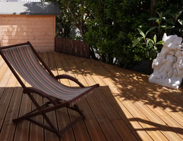 Terrasse avec transat - Les 3 Chalets à Cilaos